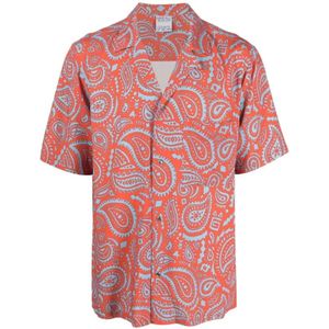 Marcelo Burlon, Heren, Overhemden, Rood, Maat: S Viscose,