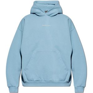Balenciaga, Heren, Sweatshirts & Hoodies, Blauw, Maat: S Katoen,