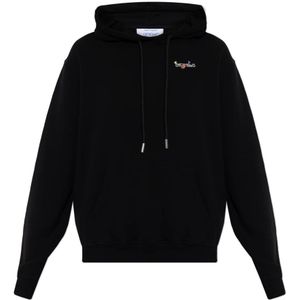 Off White, Dames, Sweatshirts & Hoodies, Zwart, Maat: L Katoen,
