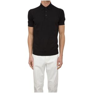 Paolo Pecora, Heren, Tops, Zwart, Maat: XL Katoen,