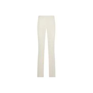 Twinset Hoge Taille Witte Broek Stretch Design , White , Dames , Maat: S