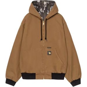 Carhartt Wip, Heren, Sweatshirts & Hoodies, Bruin, Maat: S Katoen,