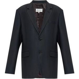 Maison Margiela - Blazer - Zwart - Mohair/Wol - Licht Oversized