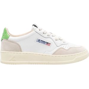 Autry Lage Leren/Suède Witte Sneakers , Multicolor , Dames , Maat: 36 EU