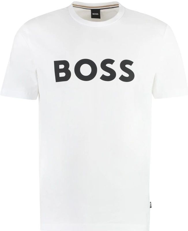 BOSS - T-shirt - Korte Mouwen - Regular Fit - Rondhals - Groen - Katoen
