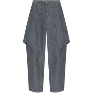 JW Anderson, Dames, Jeans, Grijs, Maat: W25 Katoen,