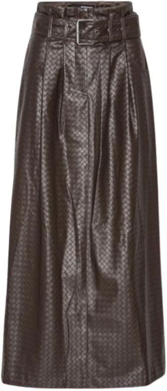 Rotate Birger Christensen, Dames, Rokken, Bruin, Maat: XS Leer,