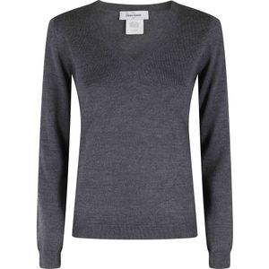 Gran Sasso, Dames, Truien, Grijs, Maat: L Wol,