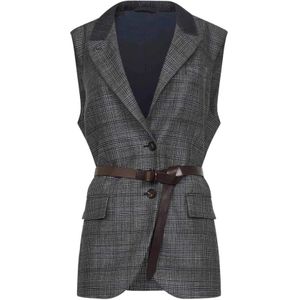 Brunello Cucinelli, Dames, Jassen, Grijs, Maat: S Wol,