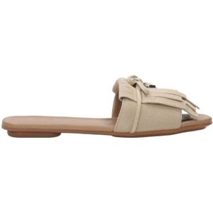 Hogan, Dames, Schoenen, Beige, Maat: 36 EU Suède,