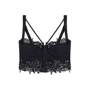 Versace Corset top with lace , Black , Dames , Maat: 2XS
