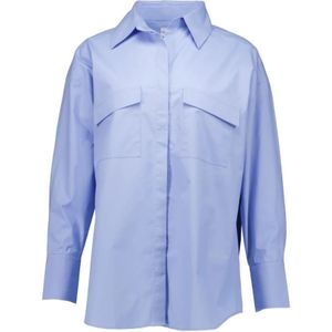 The Perfect, Dames, Blouses & Shirts, Blauw, Maat: XS