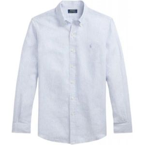 Polo Ralph Lauren - Overhemd - Blauw - Linnen - Lange Mouwen