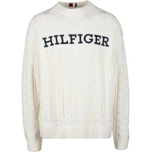 Tommy Hilfiger, Heren, Truien, Wit, Maat: L Wol,