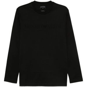 Emporio Armani, Heren, Tops, Zwart, Maat: 2XL Katoen,