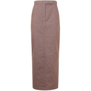 Max Mara, Dames, Rokken, Bruin, Maat: S Katoen,
