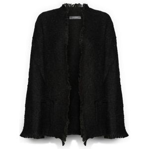 Elena Mirò, Dames, Truien, Zwart, Maat: S Wol,