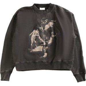 Off White, Heren, Sweatshirts & Hoodies, Zwart, Maat: XL