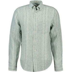 GANT - Regular-Fit Overhemd - Streepdessin - Lichtblauw - 100% Linnen