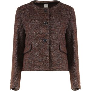 Aspesi, Dames, Jassen, Bruin, Maat: S Katoen,