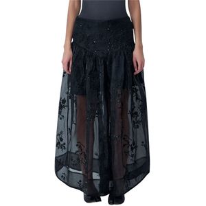 Ganni, Dames, Rokken, Zwart, Maat: XS Poliester,