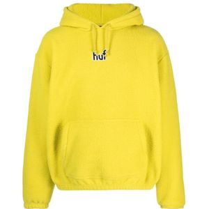 Huf, Heren, Sweatshirts & Hoodies, Geel, Maat: S Fleece,