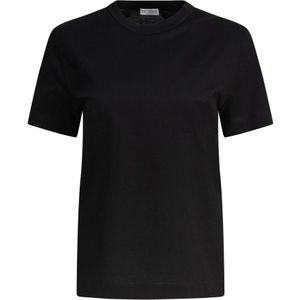 Brunello Cucinelli, Dames, Tops, Zwart, Maat: S Katoen,