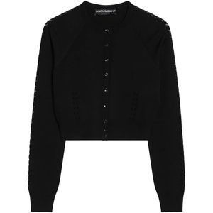 Dolce & Gabbana, Dames, Truien, Zwart, Maat: 2XL