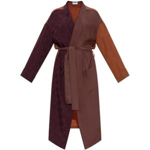 Moschino, Dames, Mantels, Bruin, Maat: XS Zijde,