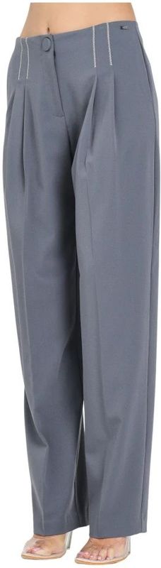 Armani Exchange - Elegante Grijze Gedrapeerde Broek - Dames