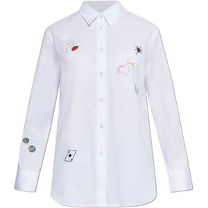 PS By Paul Smith, Dames, Blouses & Shirts, Wit, Maat: 2XS Katoen,
