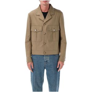 Valentino Garavani, Heren, Jassen, Bruin, Maat: 2XL Katoen,