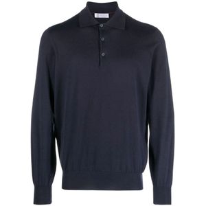 Brunello Cucinelli, Heren, Tops, Blauw, Maat: 2XL