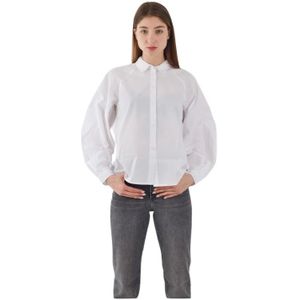Tommy Hilfiger, Dames, Blouses & Shirts, Wit, Maat: S Katoen,