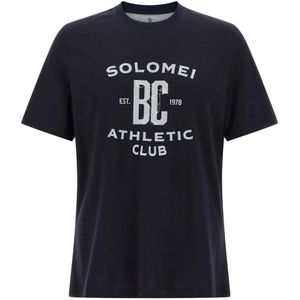 Brunello Cucinelli, Heren, Tops, Blauw, Maat: S Jersey,