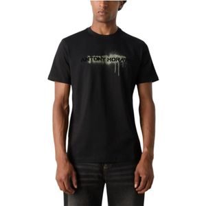 Antony Morato, Heren, Tops, Zwart, Maat: L Leer,