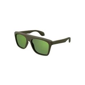 Gucci Groene Vierkante Zonnebril Gg1570S 005 , Green , Heren , Maat: 57 MM