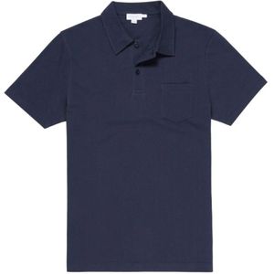 Sunspel, Heren, Tops, Blauw, Maat: L Katoen,