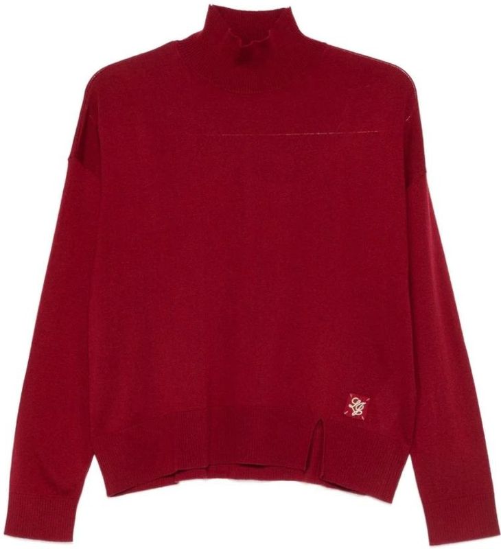 Liu Jo - Gebreide Trui - Bruin - Wit Collectie - Dames