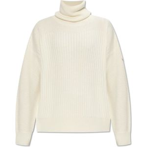 Moncler, Dames, Truien, Beige, Maat: XS Wol,