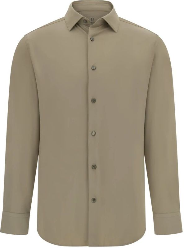 Boggi Milano - B Tech Slim Fit - Overhemd - Beige - Heren - Nylon