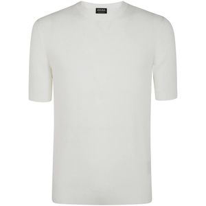 Zegna, Heren, Tops, Wit, Maat: M Katoen,