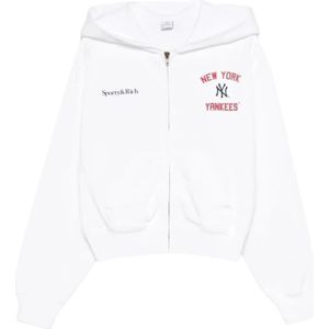 Sporty & Rich, Dames, Sweatshirts & Hoodies, Wit, Maat: S Katoen,