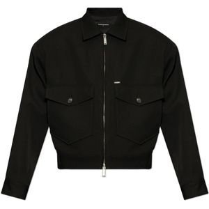 Dsquared2 Jas met zakken , Black , Heren , Maat: XL