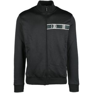 Bikkembergs, Heren, Sweatshirts & Hoodies, Zwart, Maat: XL Katoen,