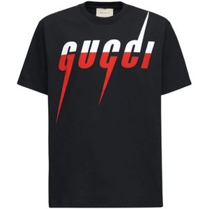 Gucci, Heren, Tops, Zwart, Maat: S Katoen,