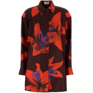 Alexander McQueen, Dames, Blouses & Shirts, Veelkleurig, Maat: XS Satijn,