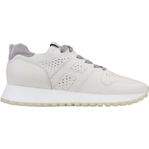 Hogan Leren vetersneakers voor dames , White , Dames , Maat: 36 EU