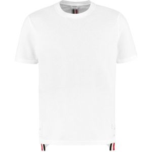 Thom Browne, Heren, Tops, Wit, Maat: S Piqué,