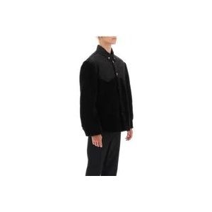 Versace Barocco Silhouette Fleece Jas , Black , Heren , Maat: XL